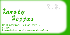 karoly hejjas business card